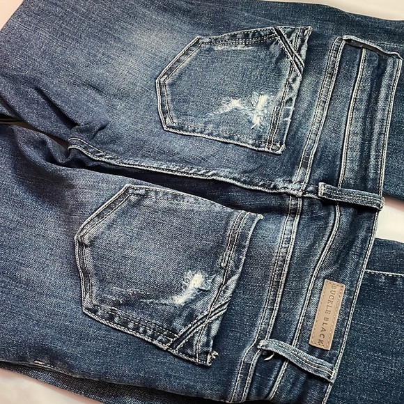 BUCKLE BLACK Medium wash Distressed Bootcut Jeans (Petite) - Picture 3 of 4